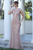 Sequin Cap Sleeve Plus Size Evening Gown by Adora 3272119