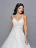 Strappy V-Neck A-Line Dress by Bridal 41729