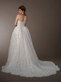 Champagne Strapless Lace Ball Gown by Stella Couture 26600