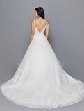 Strappy V-Neck A-Line Dress by Bridal 41729