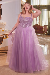 www.snkdress.com, Plus size strapless glitter tulle prom dress by Ladivine