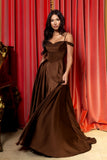 Vestido Formal de Satén Línea A by Lenovia USA 8502-C