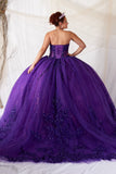 Strapless Glitter Tulle Ball Gown by SNKDRESS CC -30044348