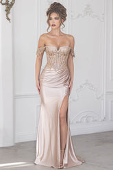 Formal dress in Silver by Lenovia USA style 8398 | www.snkdress.com