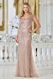 Adora 3332-03 Mocha Gold formal gown