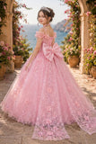 Off-Shoulder Glitter Ball Gown by Bliss 8415151