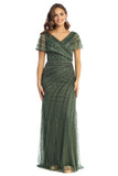 Eucalyptus beaded V-neck mermaid formal gown Cindy Collection 50534168