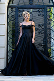 Vestido Formal de Satén Línea A by Lenovia USA 8502-C