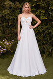 Satin A-Line Wedding Gown by Ladivine 7435W