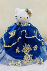 Hello Kitty Quincenera Doll royal /gold snkdress,wwwsnkdress.com