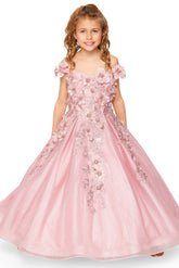 Mini Quince metallic glitter sweetheart pageant ball gown | www.snkdress.com