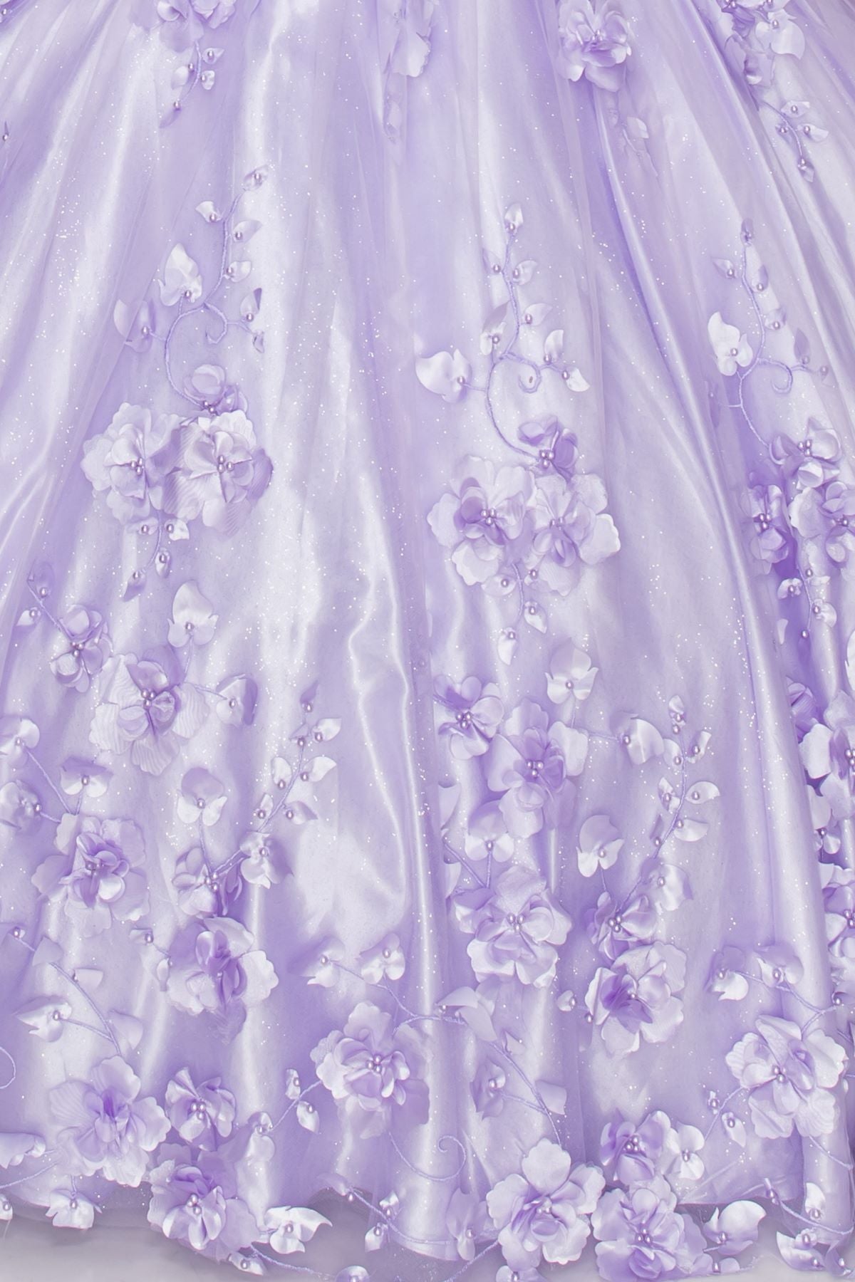 Mini Quince 3D Stone & Pearl Floral Ball Gown by Bliss 8030
