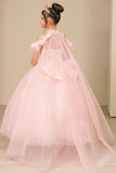 Butterfly Ball Gown by Cinderella Couture 8585 Pink | www.snkdress.com