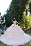 Glass beaded Quince Dress by Bella Princess Couture PQ1080
