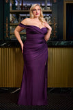 www.snkdress.com, Plus size off shoulder spandex satin fitted dress by Ladivine CD790C