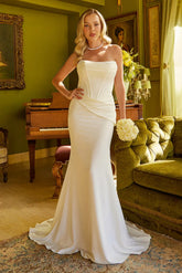 Off White bridal gown by GLS Gloria GL3584 www.snkdress.com