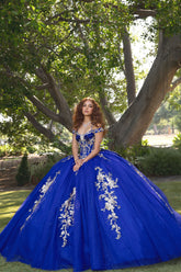 kids ball gown dress with V-neckline, cold shoulder straps, and 3D flower & butterfly appliques in burgundy and emerald green by Elizabeth K GK117 – www.snkdress.com