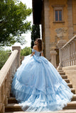 Flounced Tulle Princess Ball Gown by Petite Adele PQ109225