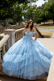 Flounced Tulle Princess Ball Gown by Petite Adele PQ109225