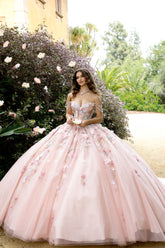 quinceanera ball gown dress Rosegold Bella Princess Couture PQ1096 www.snkdress.com