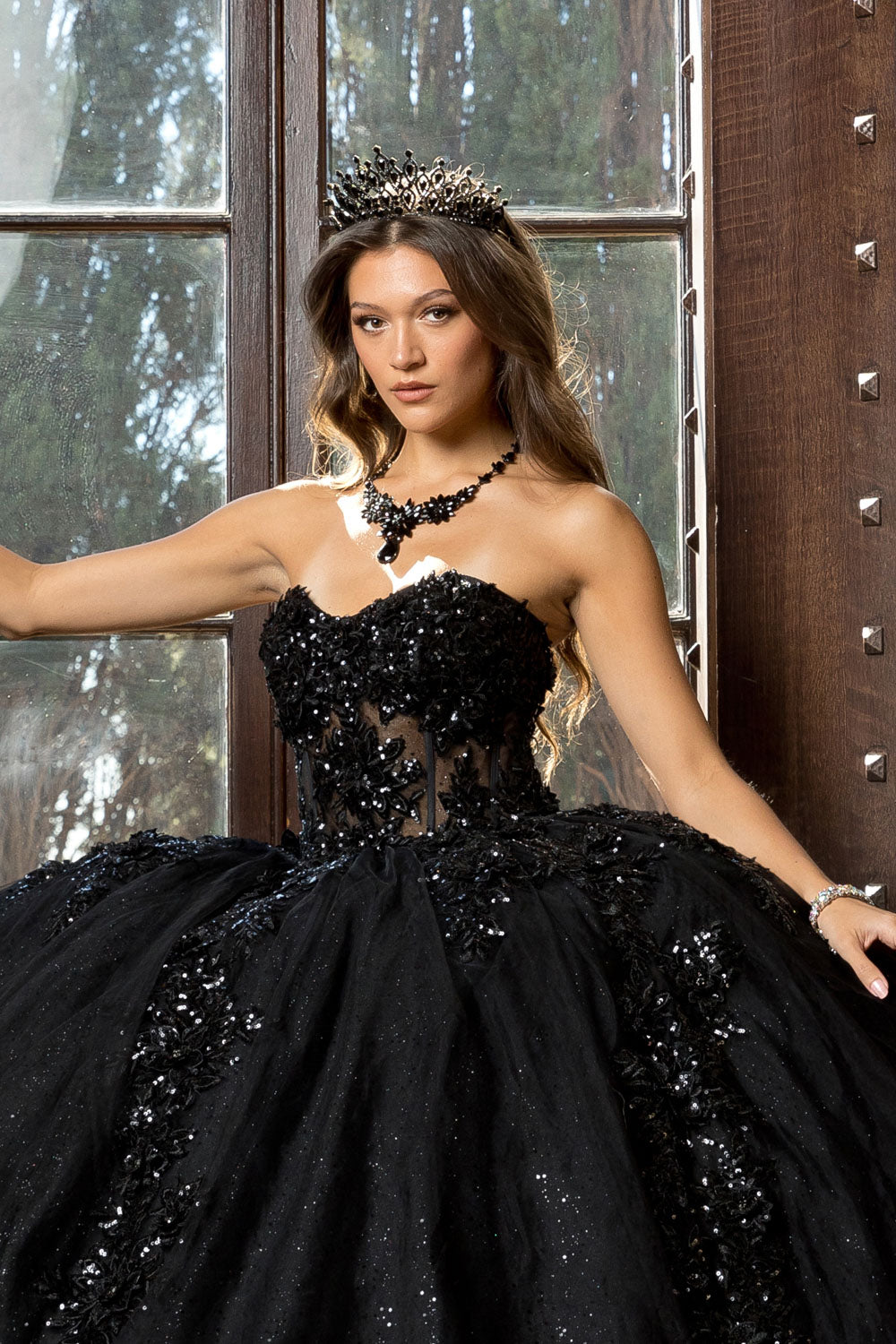 Off-Shoulder Ball gown with Lace by Bella Princess PQ1070