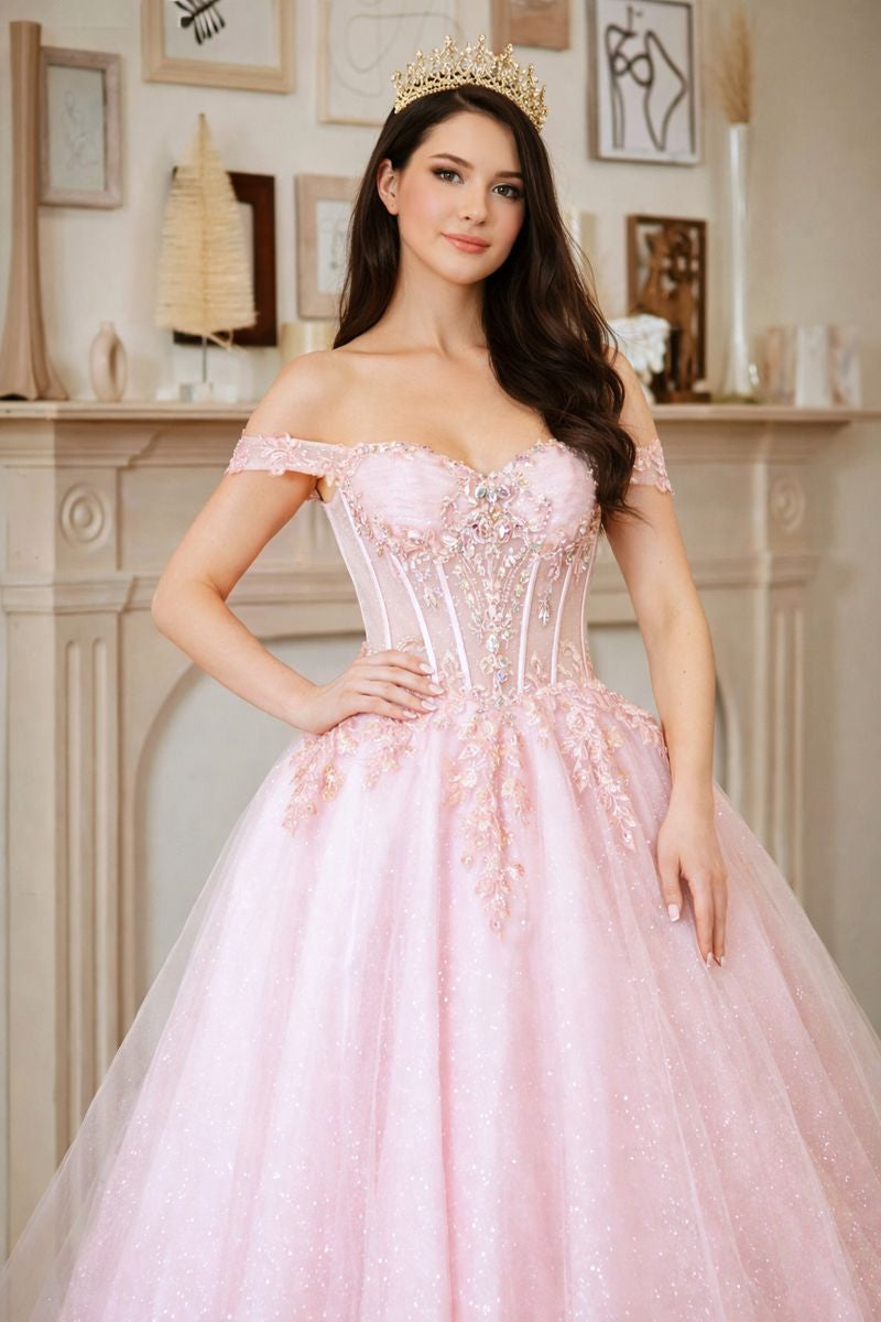 ball gown dress by amelia couture style 8064 Pink | www.snkdress.com