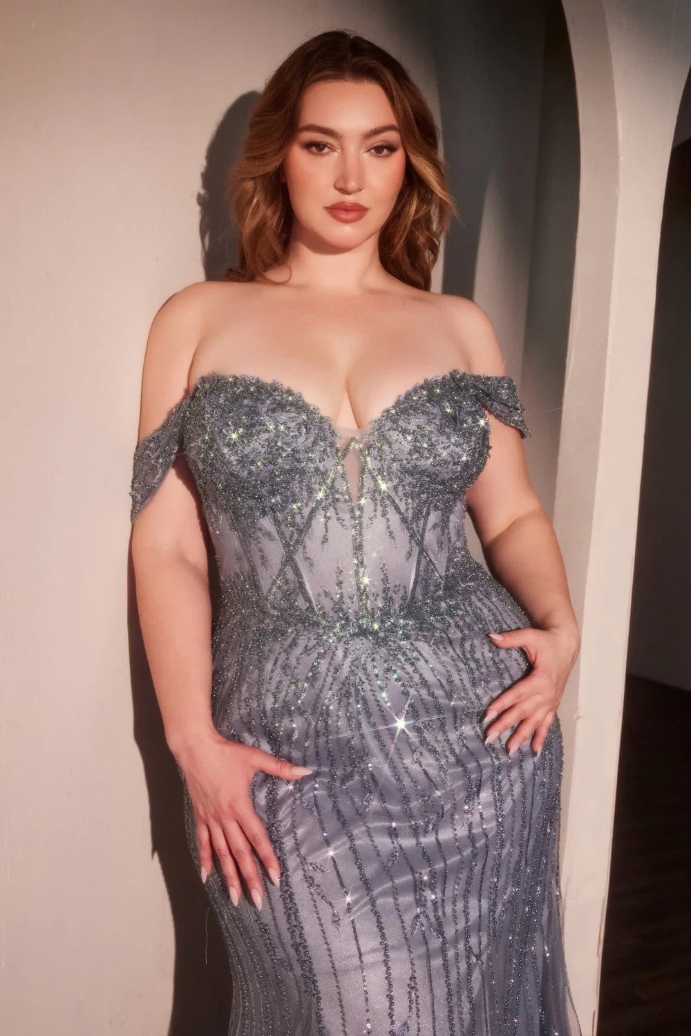 Plus Size Gown by Ladivine CC341C