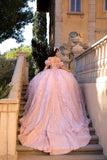 3D Floral Off-Shoulder Quince Gown by Bella Princess Couture PQ1064