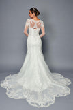 Long-Sleeve Illusion Mermaid Gown by Bridal 47033
