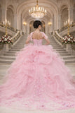 Off-Shoulder Corset Quinceanera Ball Gown by Queen Collection 5132421