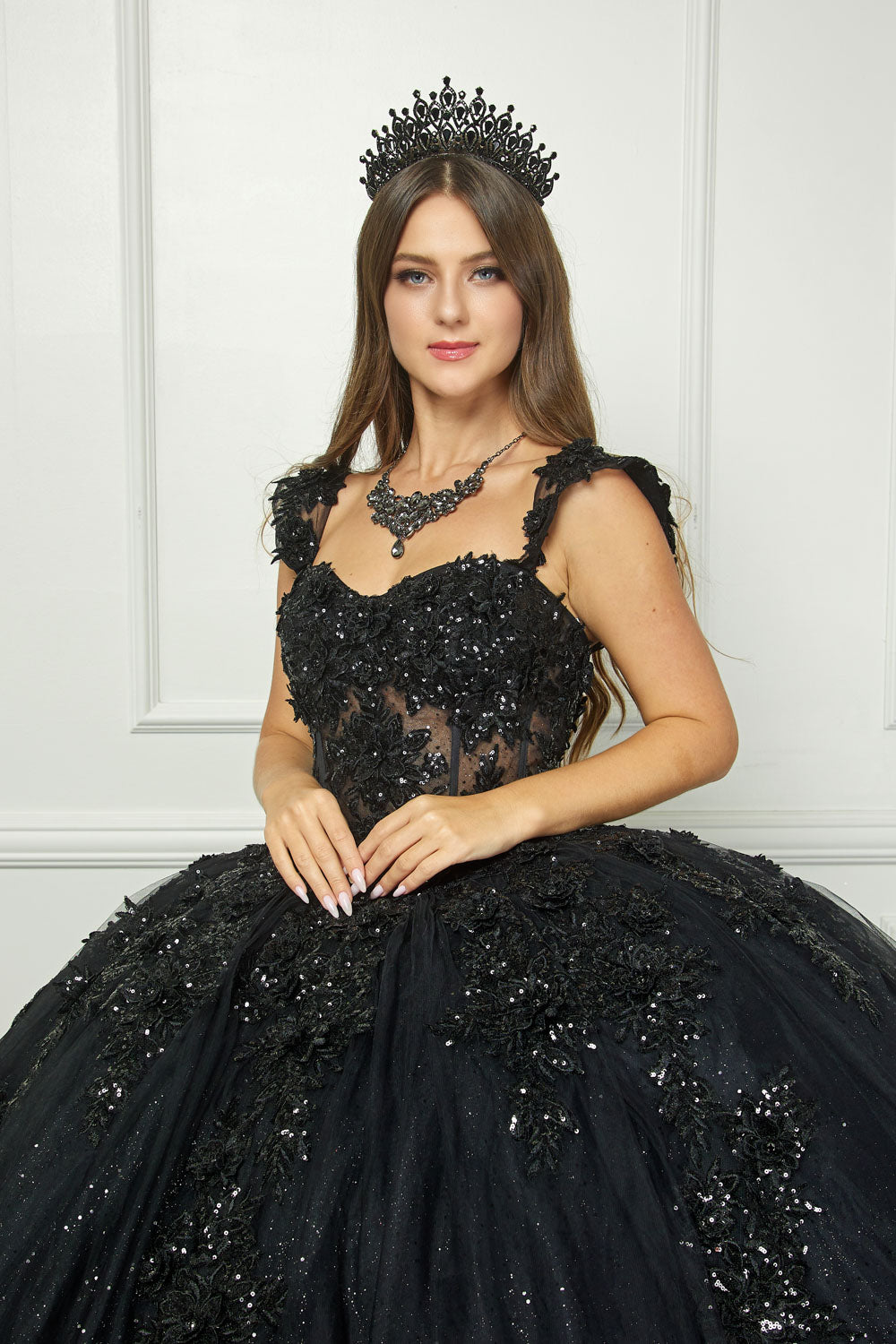 Off-Shoulder Ball gown with Lace by Bella Princess PQ1070