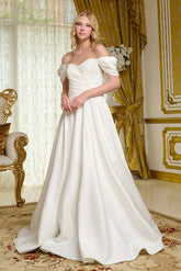 Off White bridal gown by GLS Gloria GL3655 www.snkdress.com