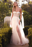 www.snkdress.com – Ladivine CD964W Strapless Neoprene Wedding Dress in Off White