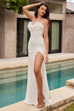 www.snkdress.com – Ladivine CH147W Ruched Tulle Wedding Gown with Straps in Off White