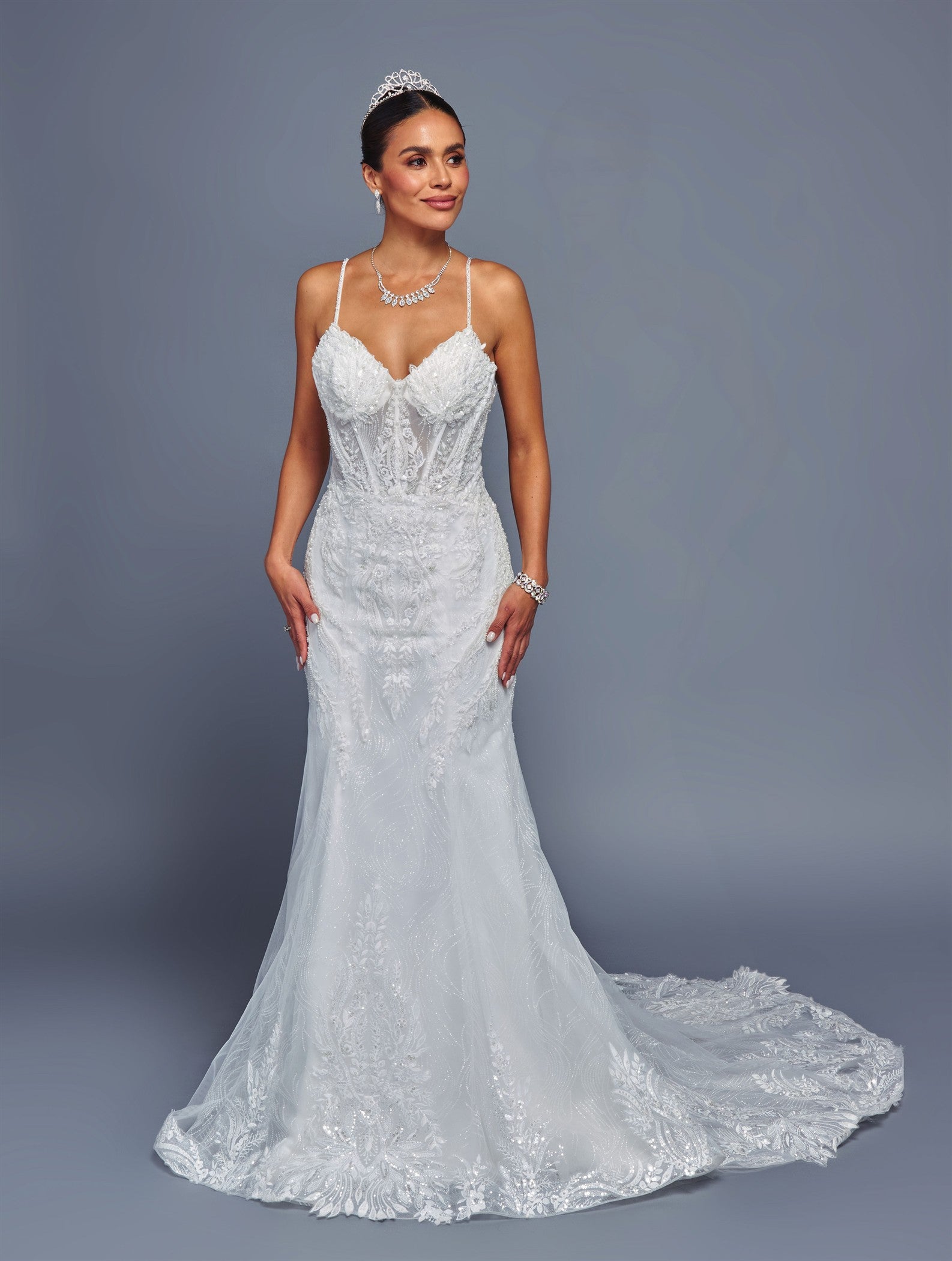 Spagetti Wedding Gown by Bridal 49914