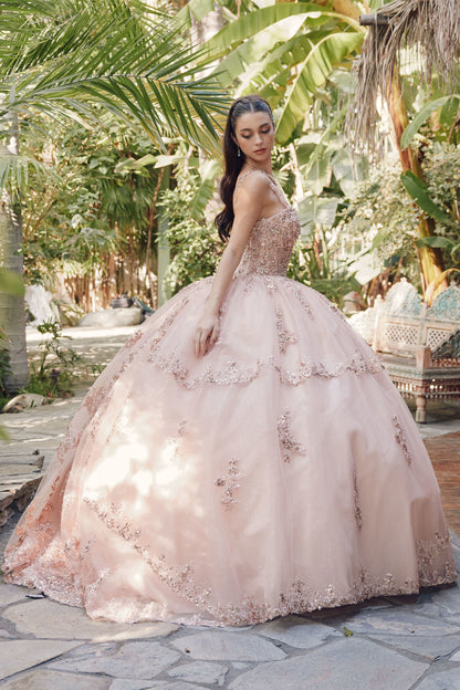 Sweethear tiered embellished ball gown By Julite 1450