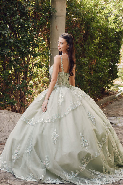 Sweethear tiered embellished ball gown By Julite 1450