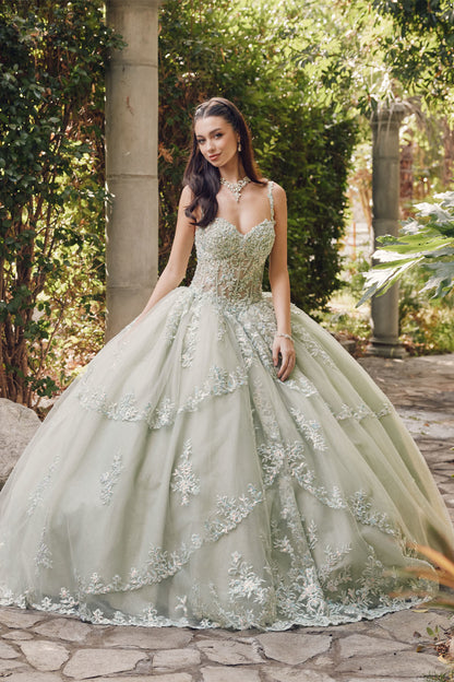 Sweethear tiered embellished ball gown By Julite 1450