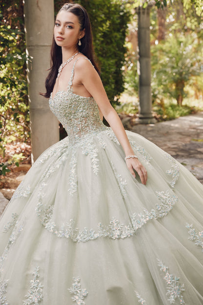 Sweethear tiered embellished ball gown By Julite 1450