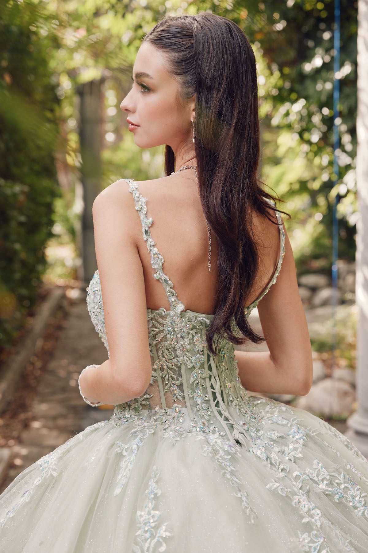 Sweethear tiered embellished ball gown By Julite 1450