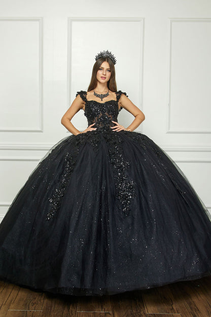 Off-Shoulder Ball gown with Lace by Bella Princess PQ1070