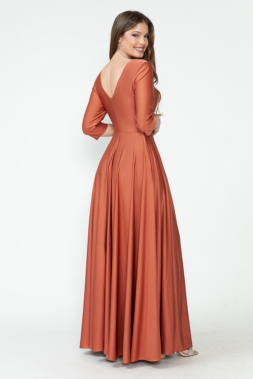 3/4 Sleeve  Flare Dress by Lenovia 5243