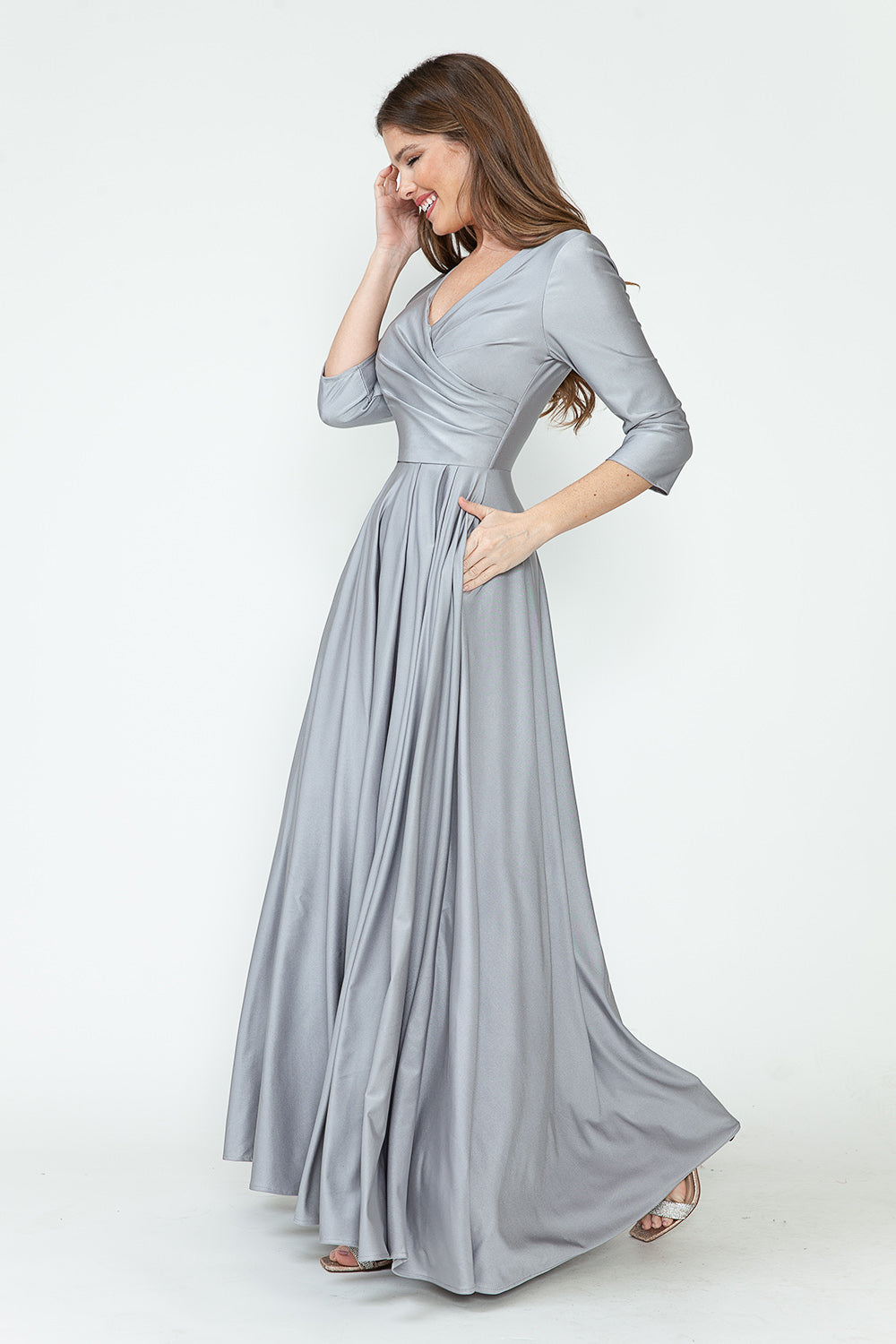 3/4 Sleeve  Flare Dress by Lenovia 5243