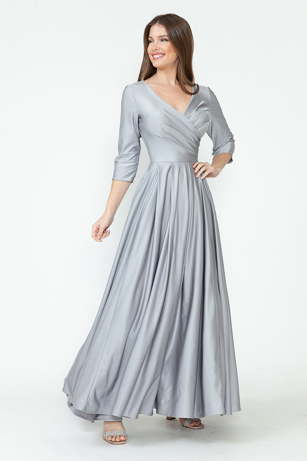 3/4 Sleeve  Flare Dress by Lenovia 5243