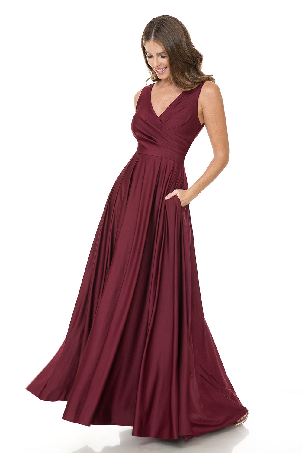 V-neck  Flare Dress by Lenovia 5242