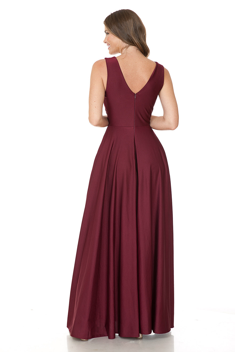 V-neck  Flare Dress by Lenovia 5242
