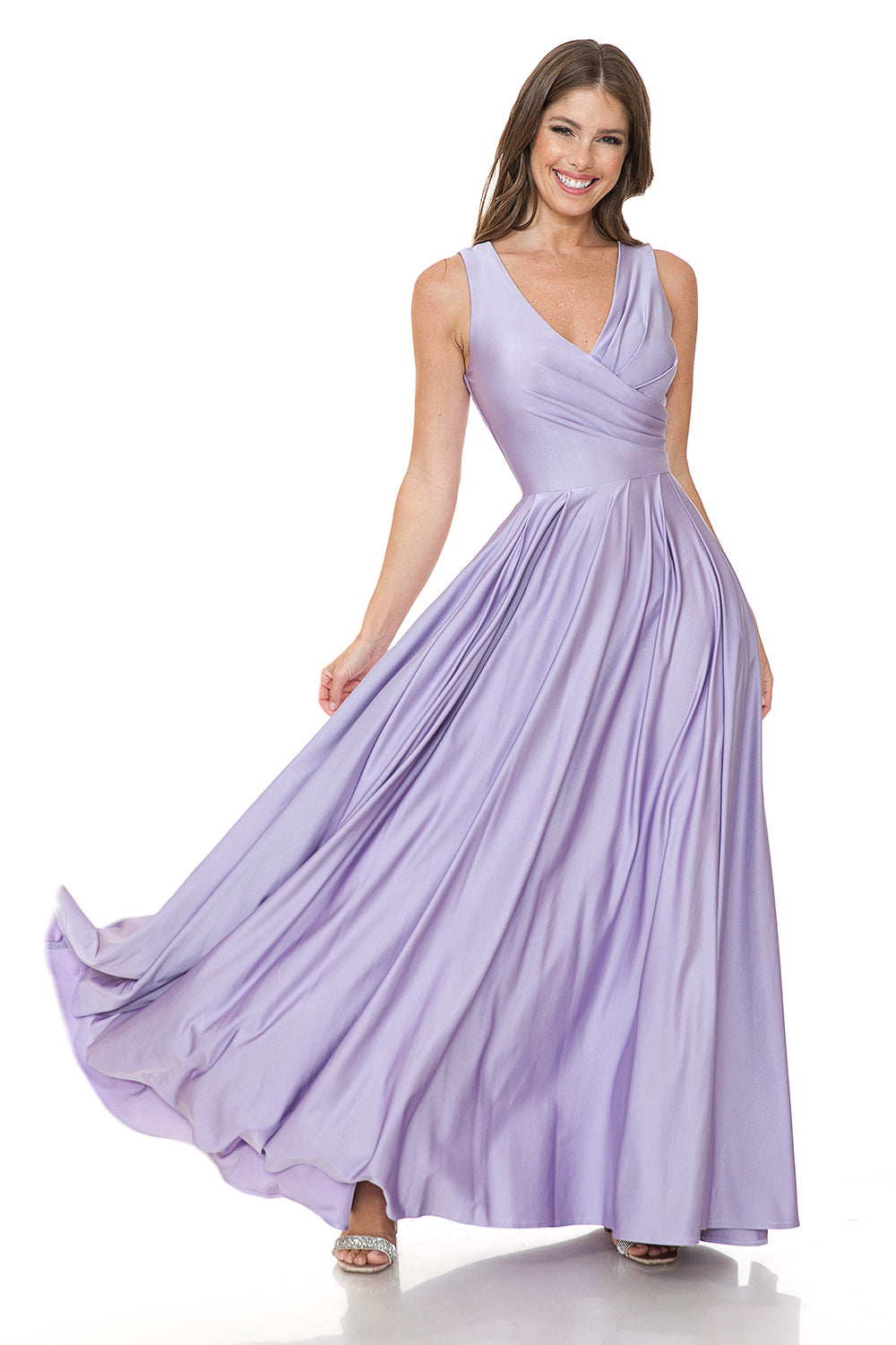 V-neck  Flare Dress by Lenovia 5242