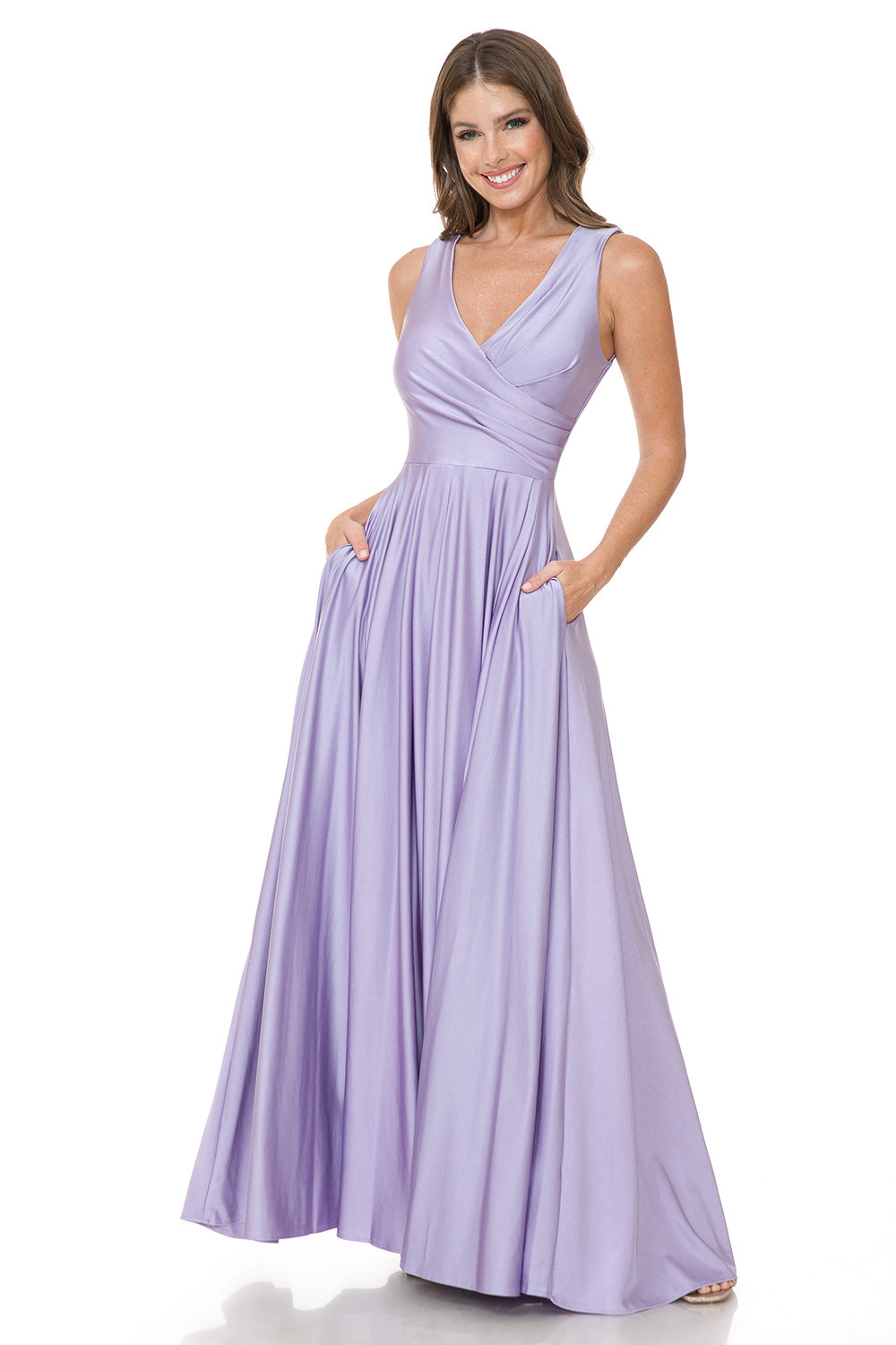 V-neck  Flare Dress by Lenovia 5242