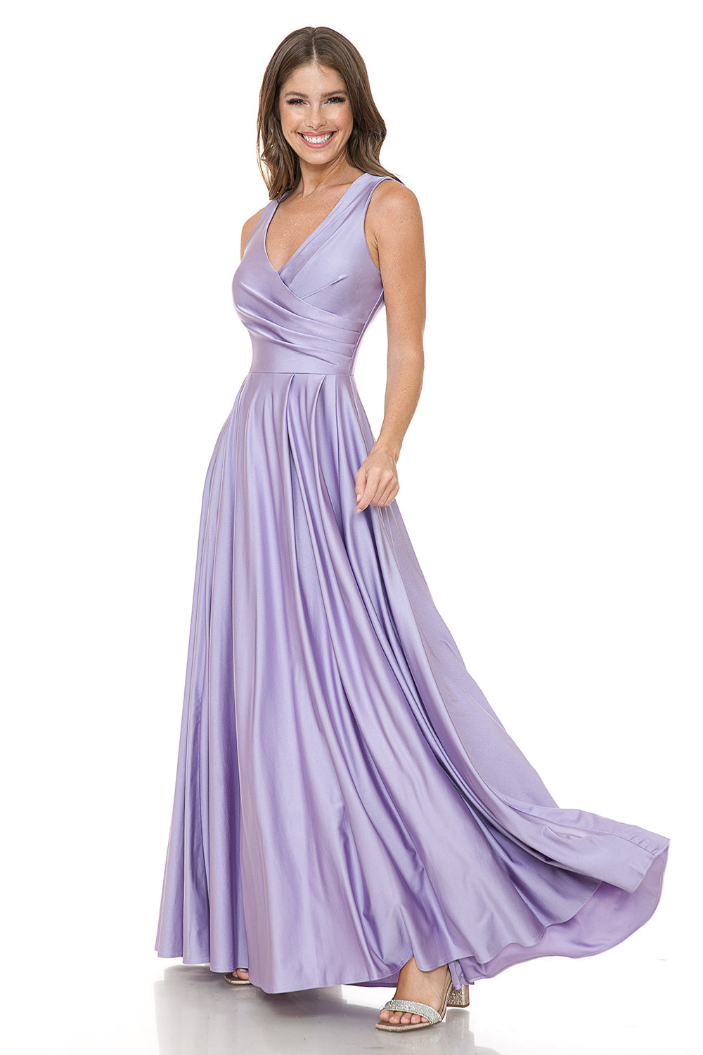 V-neck  Flare Dress by Lenovia 5242