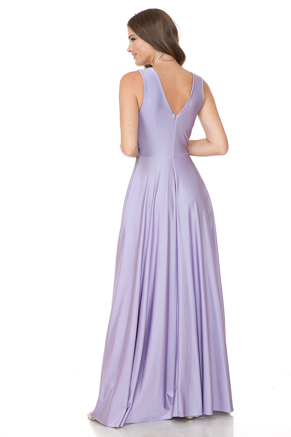 V-neck  Flare Dress by Lenovia 5242